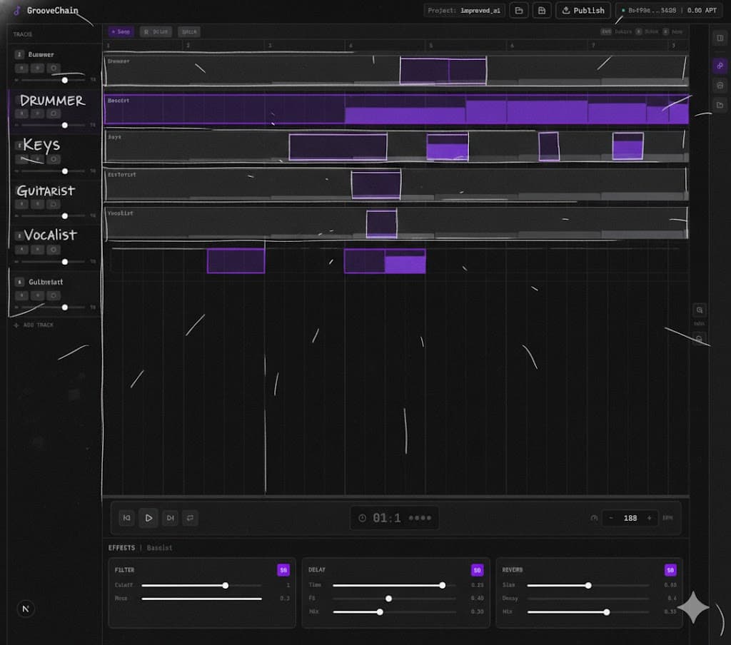GrooveChain Studio — AI-powered DAW with timeline, effects, and AI copilot